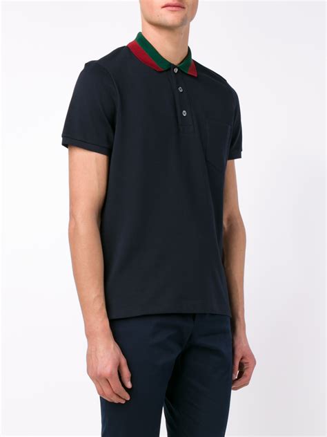 gucci bee star polo|Gucci navy striped polo shirt.